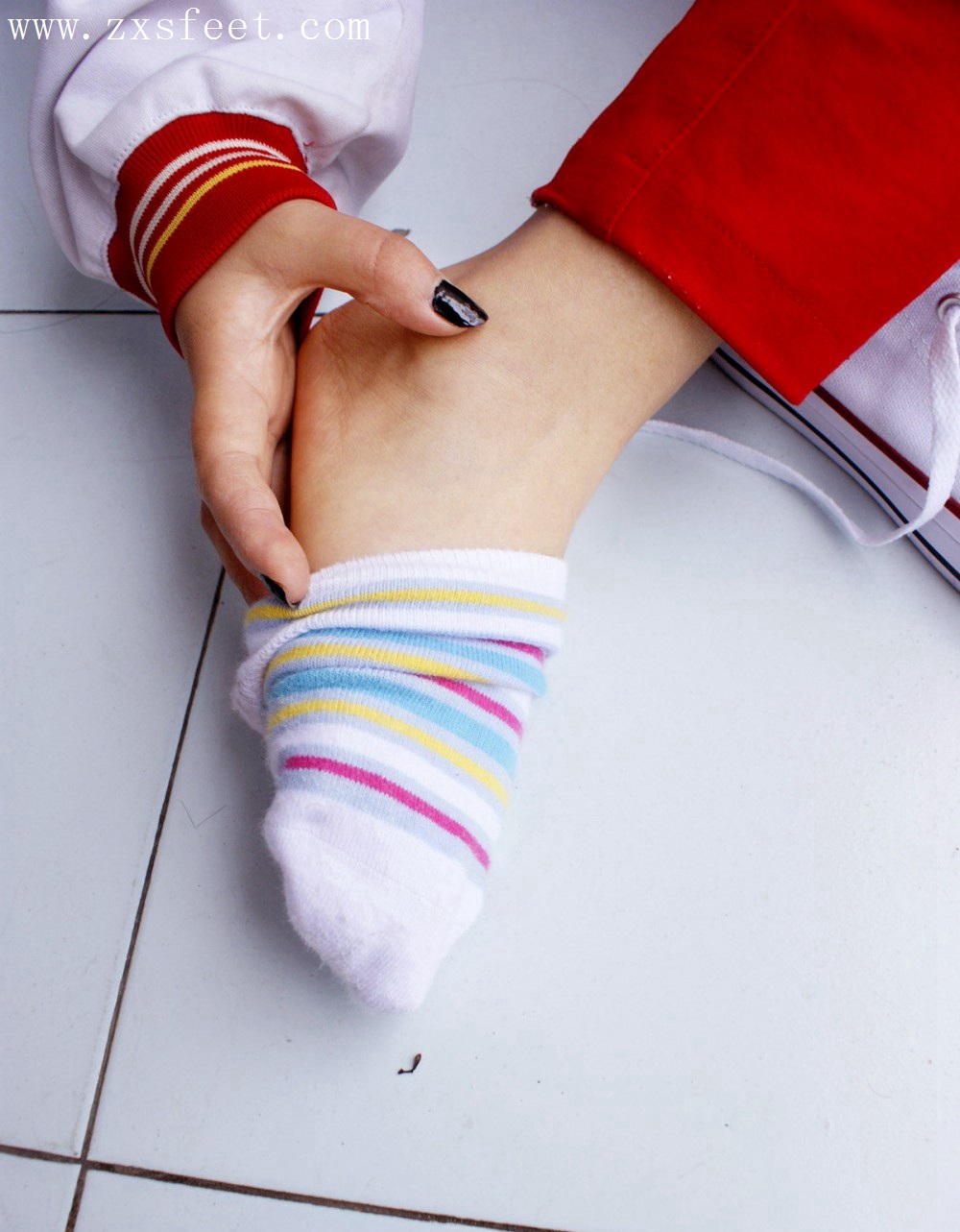 《条纹的袜子》作品图