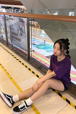 学妹商场帆布鞋棉袜の裸足脚丫