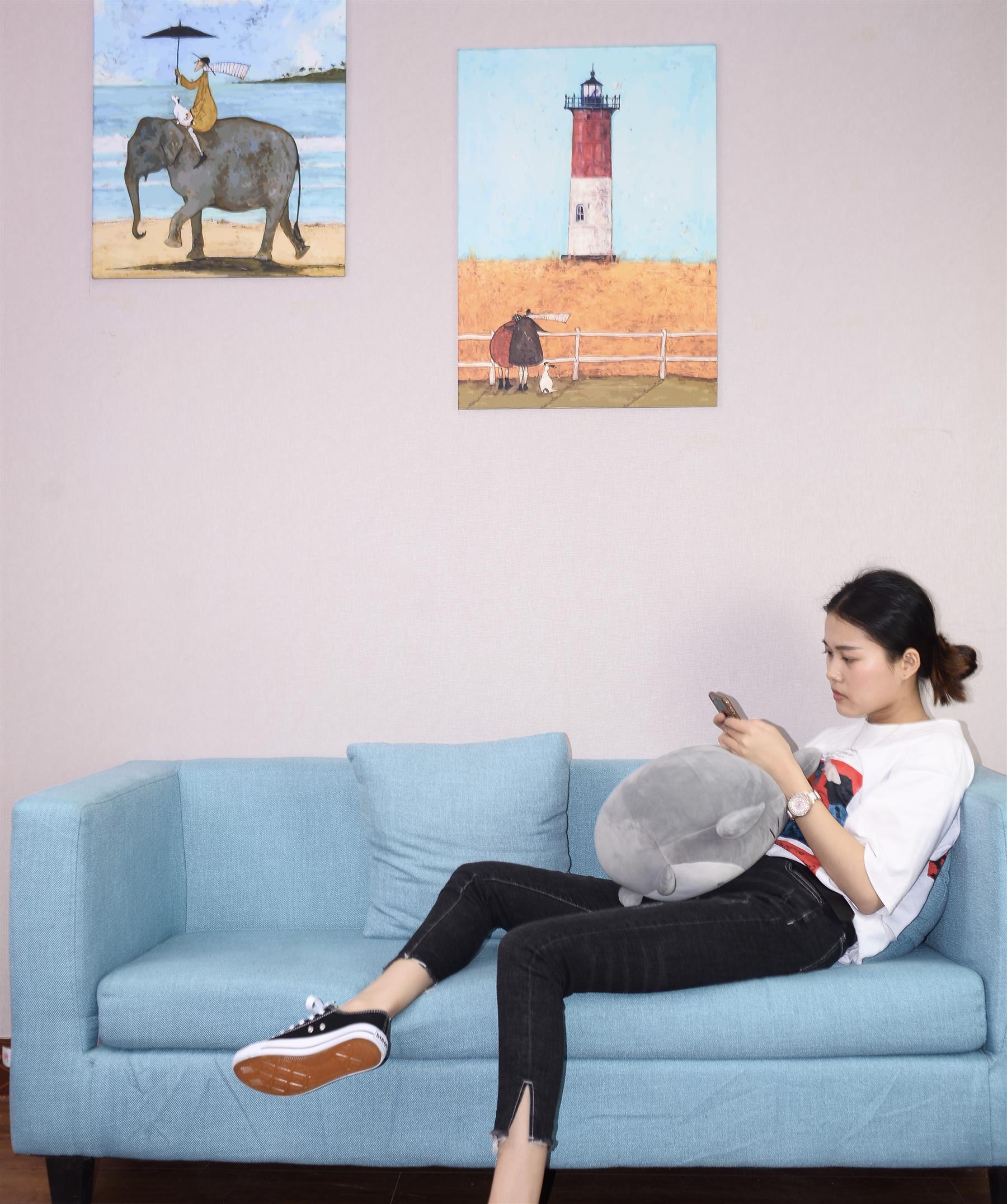 《八分牛仔の帆布鞋船袜脚丫》作品图