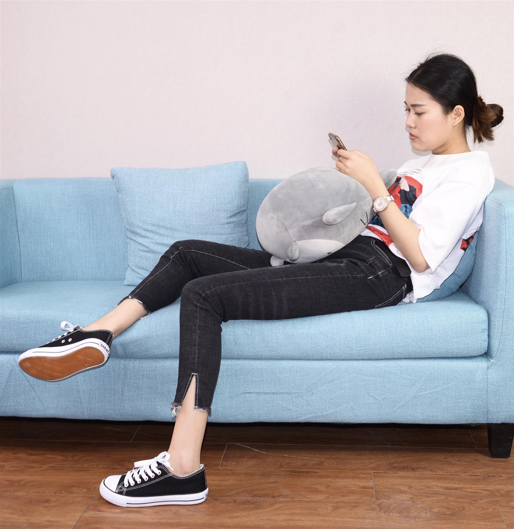 《八分牛仔の帆布鞋船袜脚丫》作品图