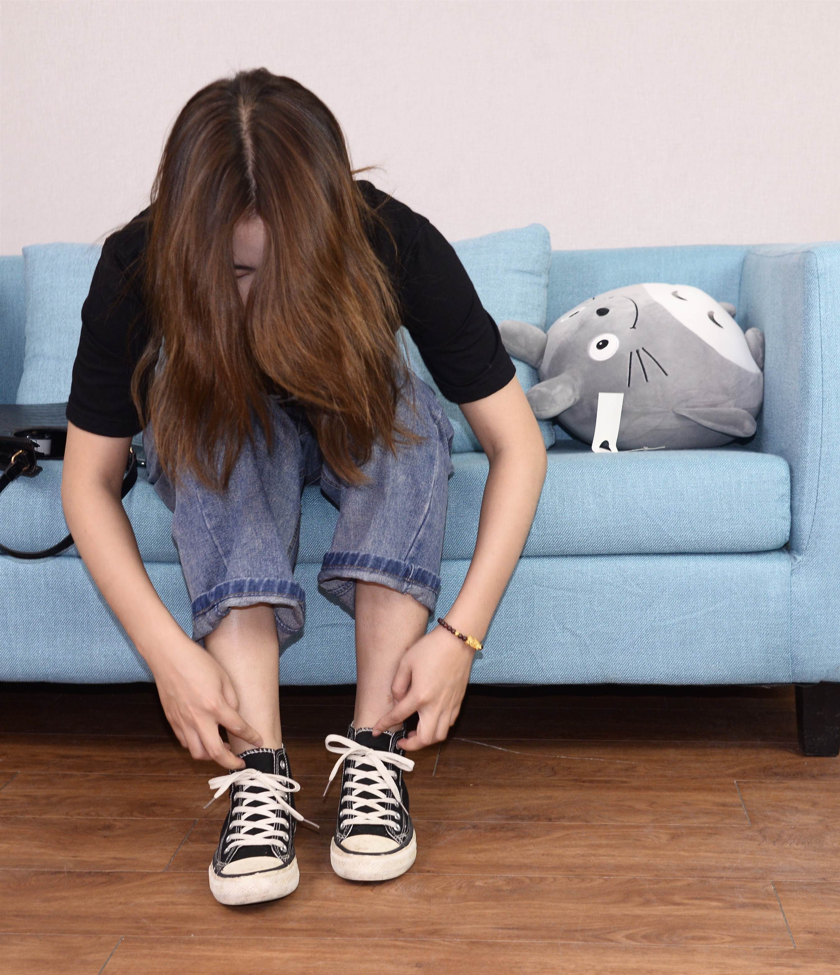 《八分牛仔の高帮棉袜脚丫》作品图