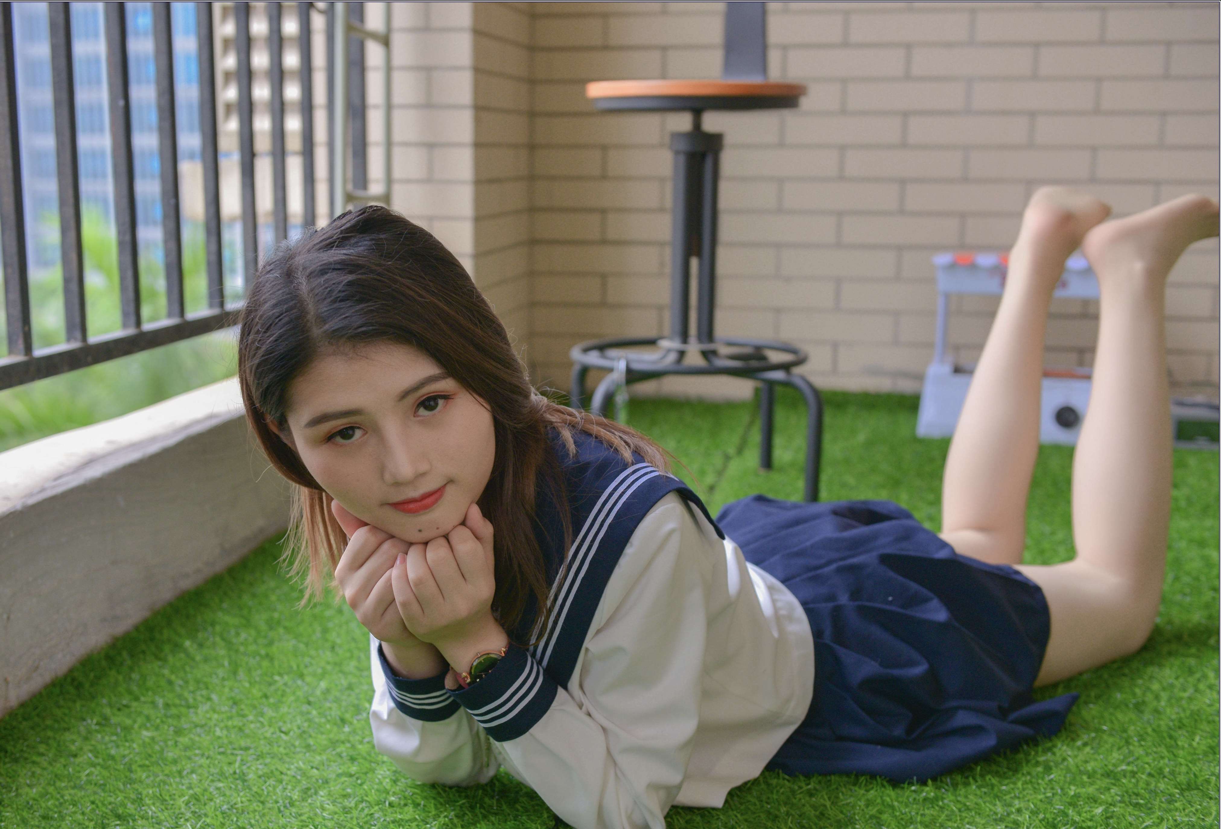 《JK水手制服の布鞋丝脚丫》作品图