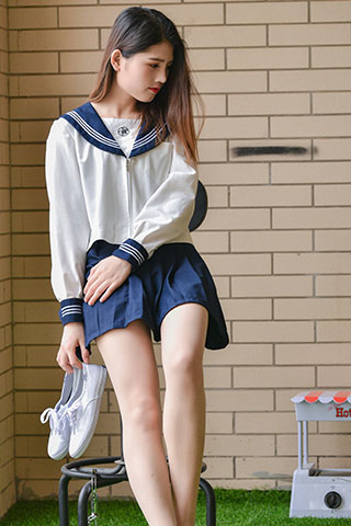 小姐姐JK水手制服の布鞋丝脚丫