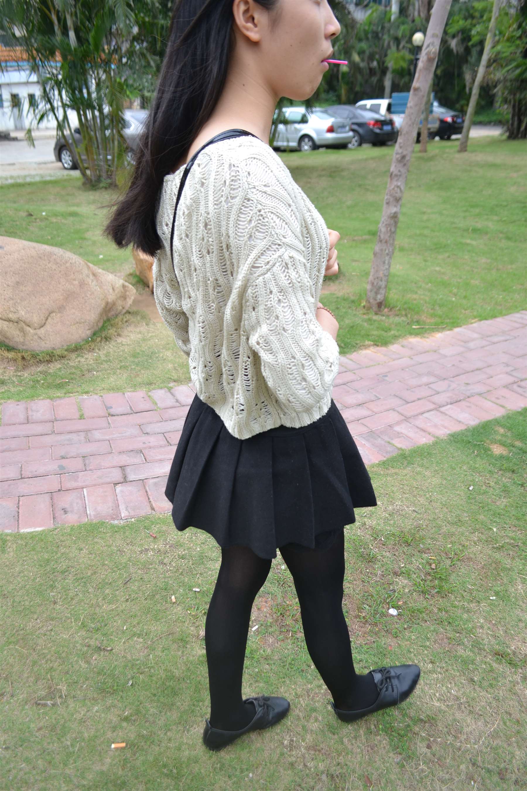 《黑丝逛公园》作品图