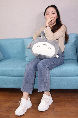 龙猫抱枕の船袜脚丫