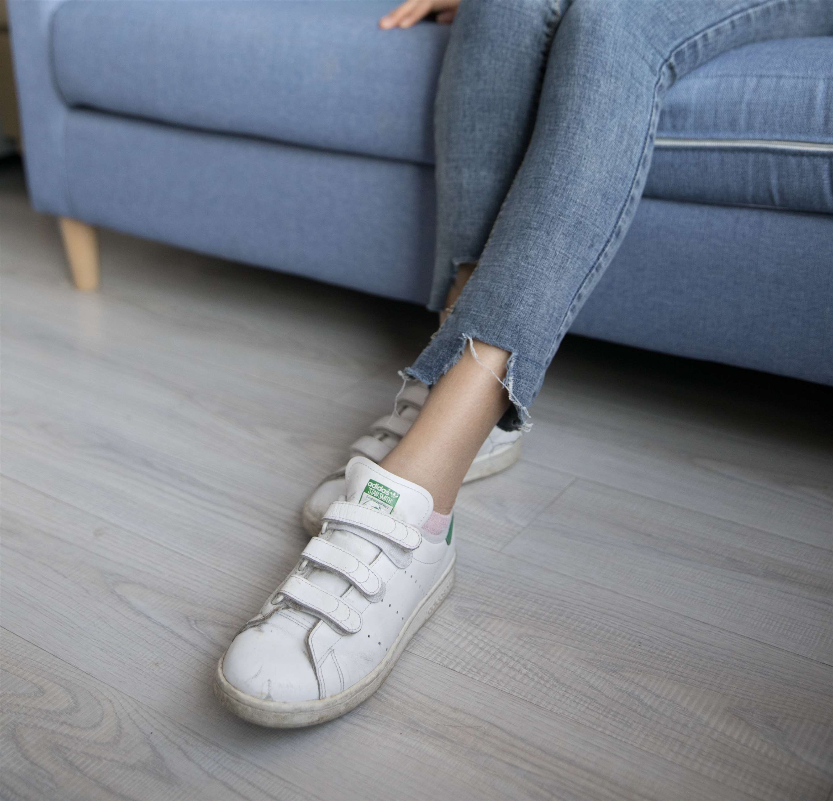 《牛仔板鞋棉袜脚【附送视频1个】》作品图