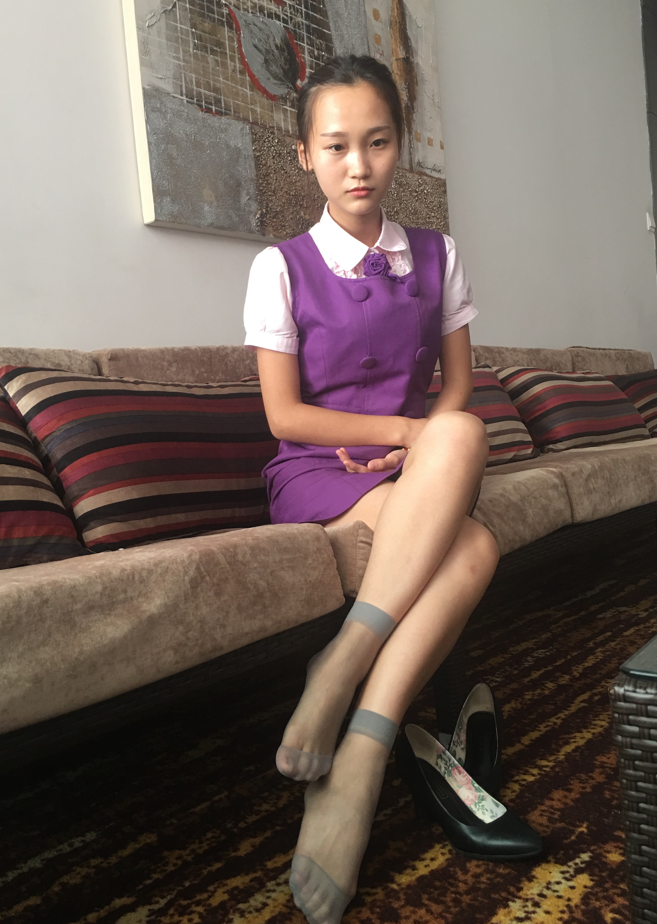 《空姐制服の短丝脚丫》作品图