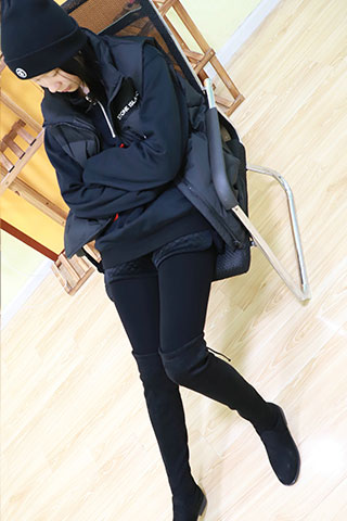 小姐姐长靴の白棉袜脚