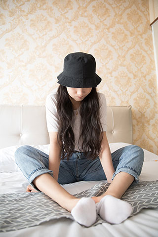 黑帽牛仔の棉袜脚【套图+视频1个】