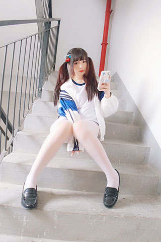 小姐姐白丝体操运动服