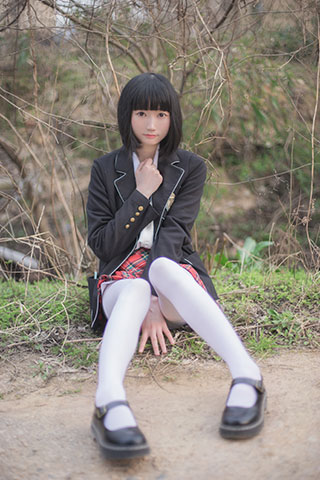 小姐姐日系学院风の白丝脚