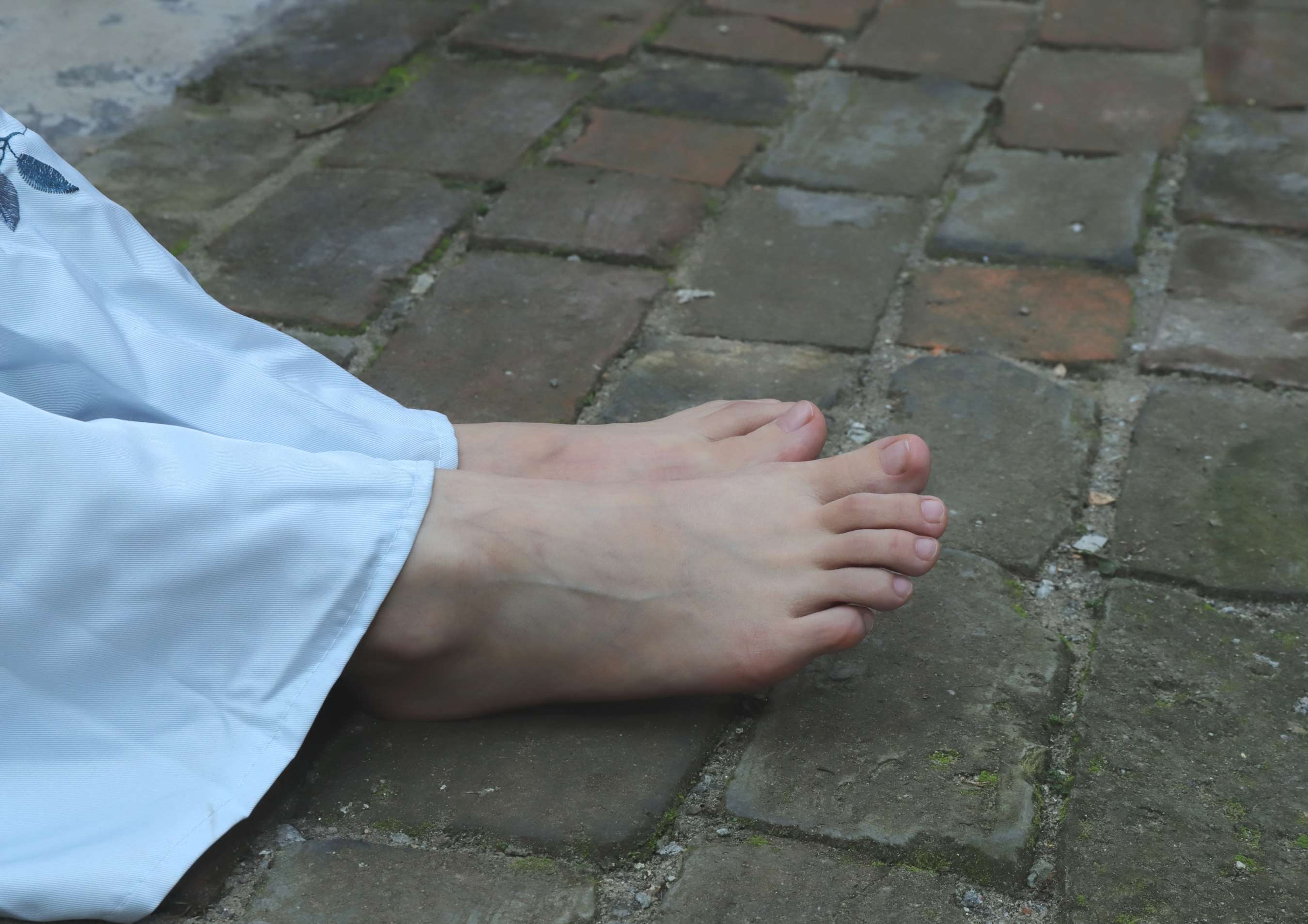 《邻班小芳学妹穿上汉服赤脚古镇行》作品图