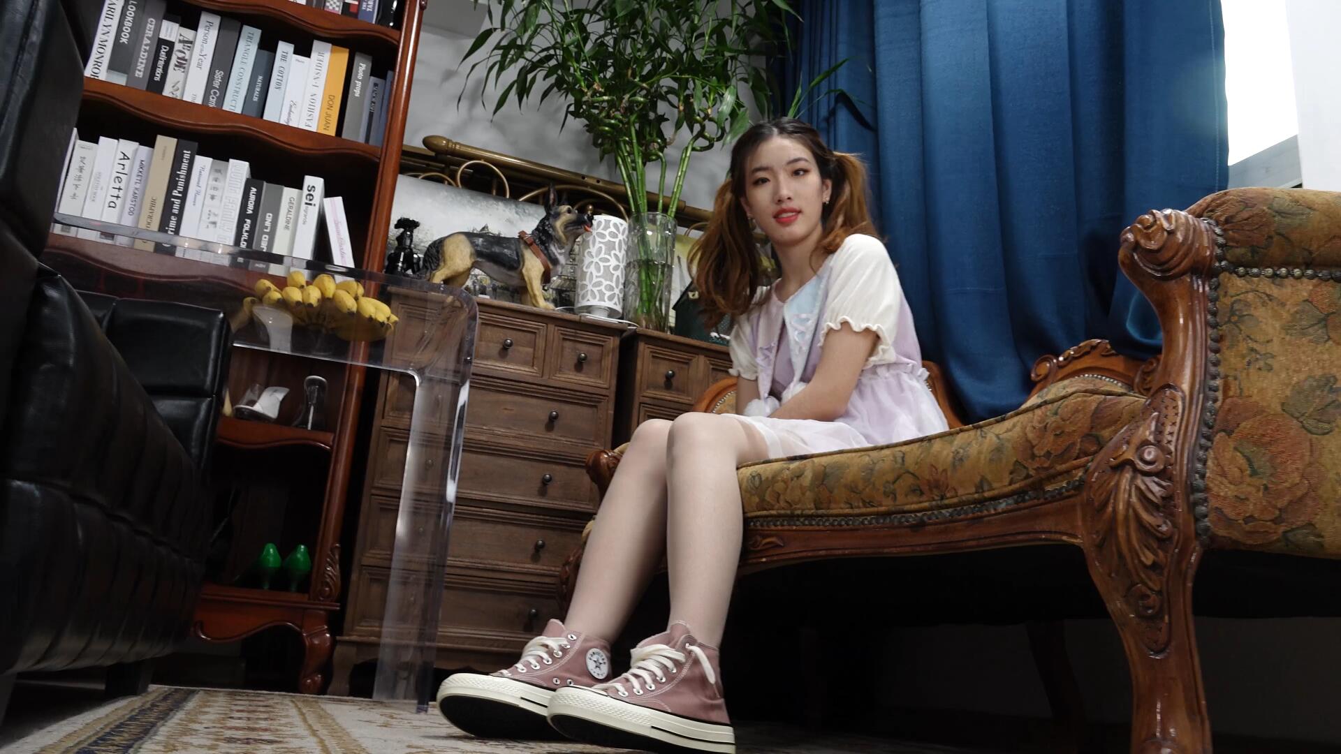 《K&M-双马尾肉丝帆布鞋美女足秀》作品图