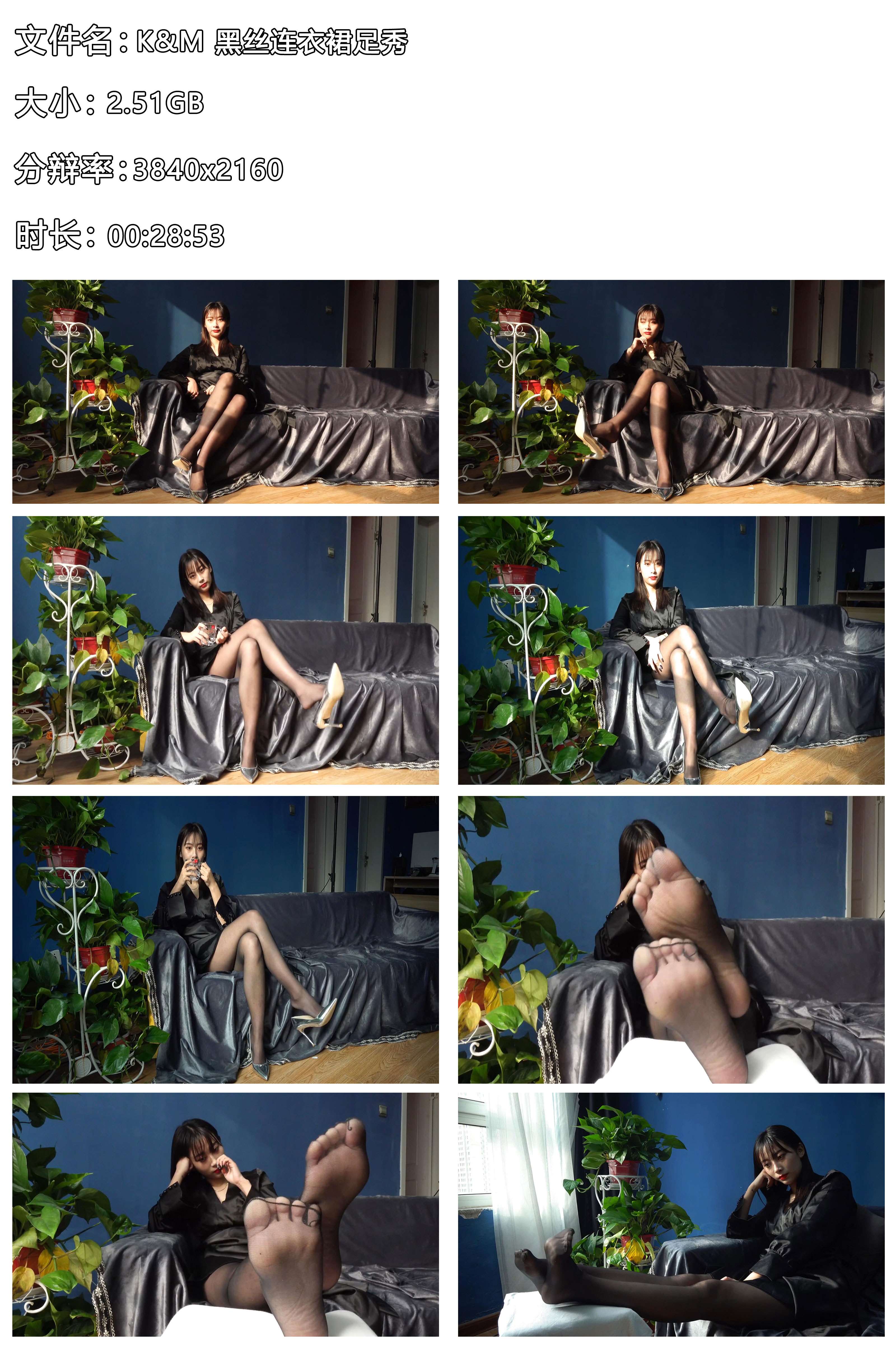 《K&M-黑丝连衣裙足秀》作品图