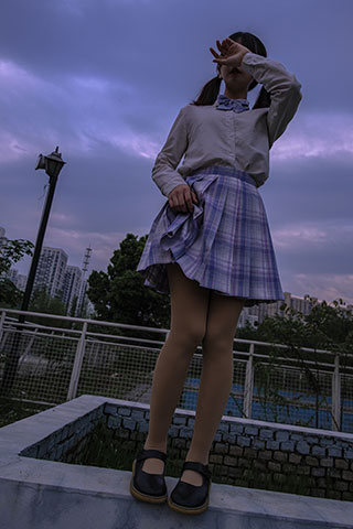 日系JK制服の厚丝足