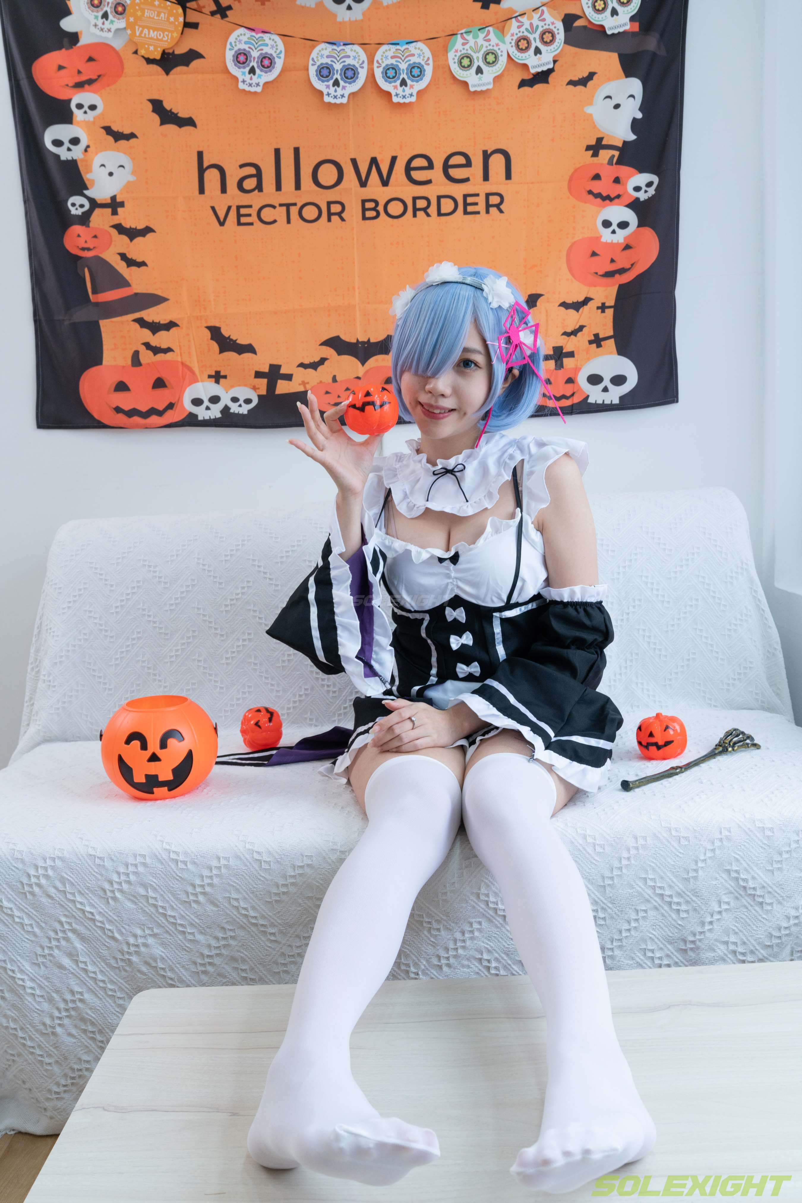 《[寄卖]Neko-Socks（COS蕾姆、白丝、踩物）》作品图