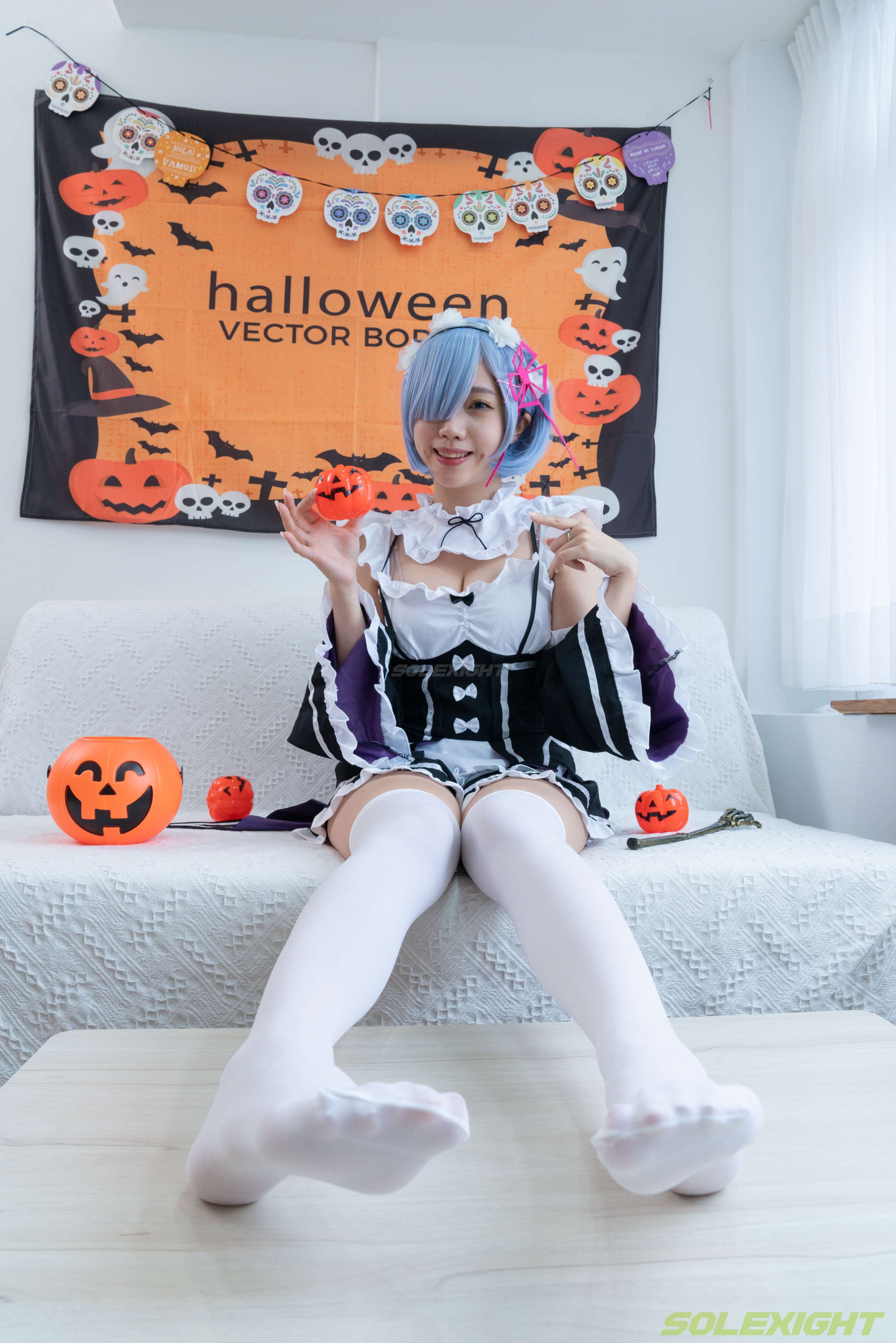 《[寄卖]Neko-Socks（COS蕾姆、白丝、踩物）》作品图