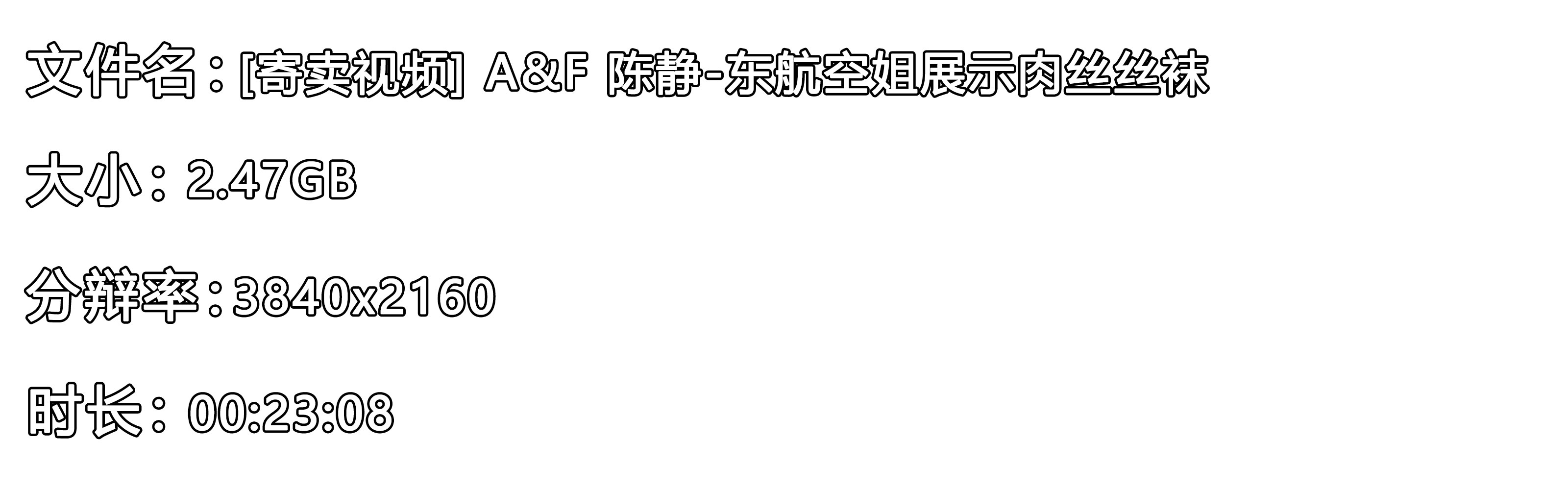 《[寄卖视频] A&F 陈静-东航空姐展示肉丝丝袜》作品图