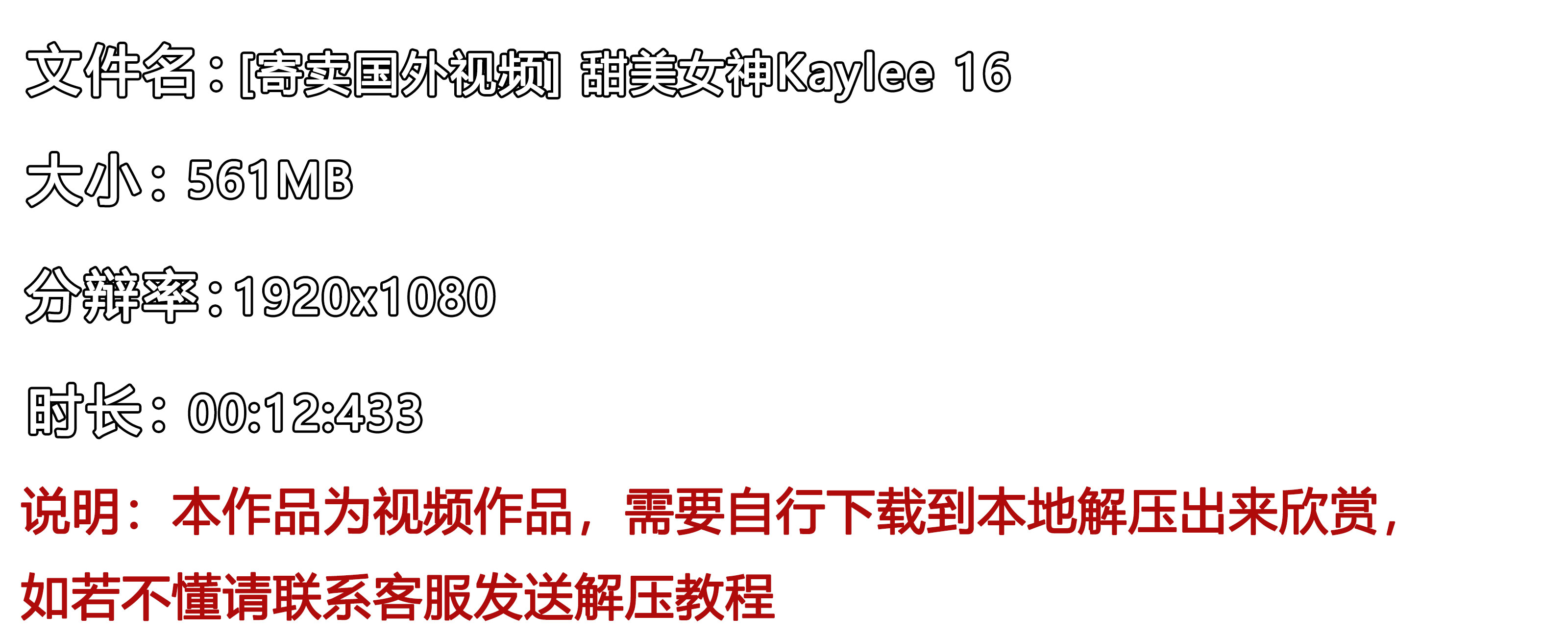 《[寄卖国外视频]-甜美女神Kaylee16》作品图