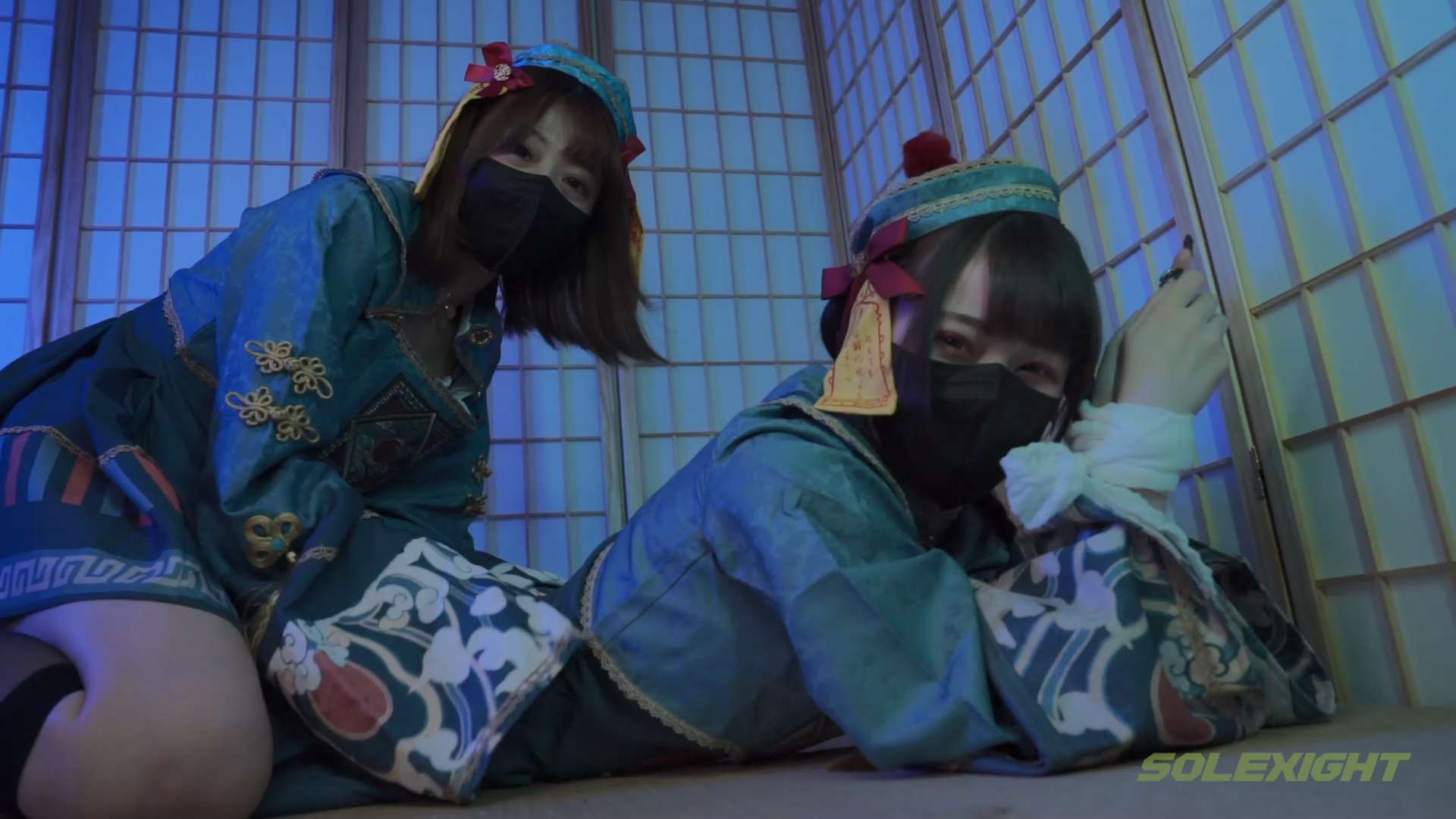 《[寄卖视频]-Mia3&Miya万圣节限定-双人丝袜捆绑TK》作品图