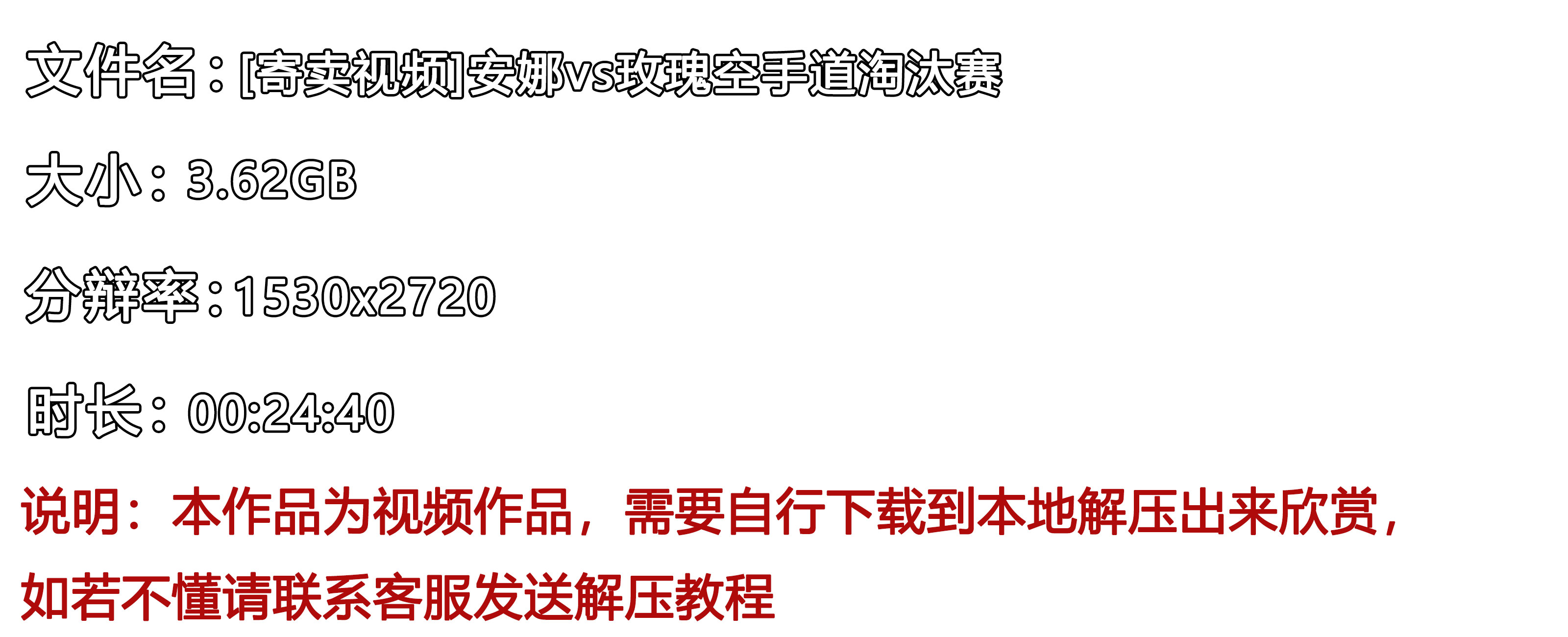 《[寄卖视频]安娜vs玫瑰空手道淘汰赛》作品图