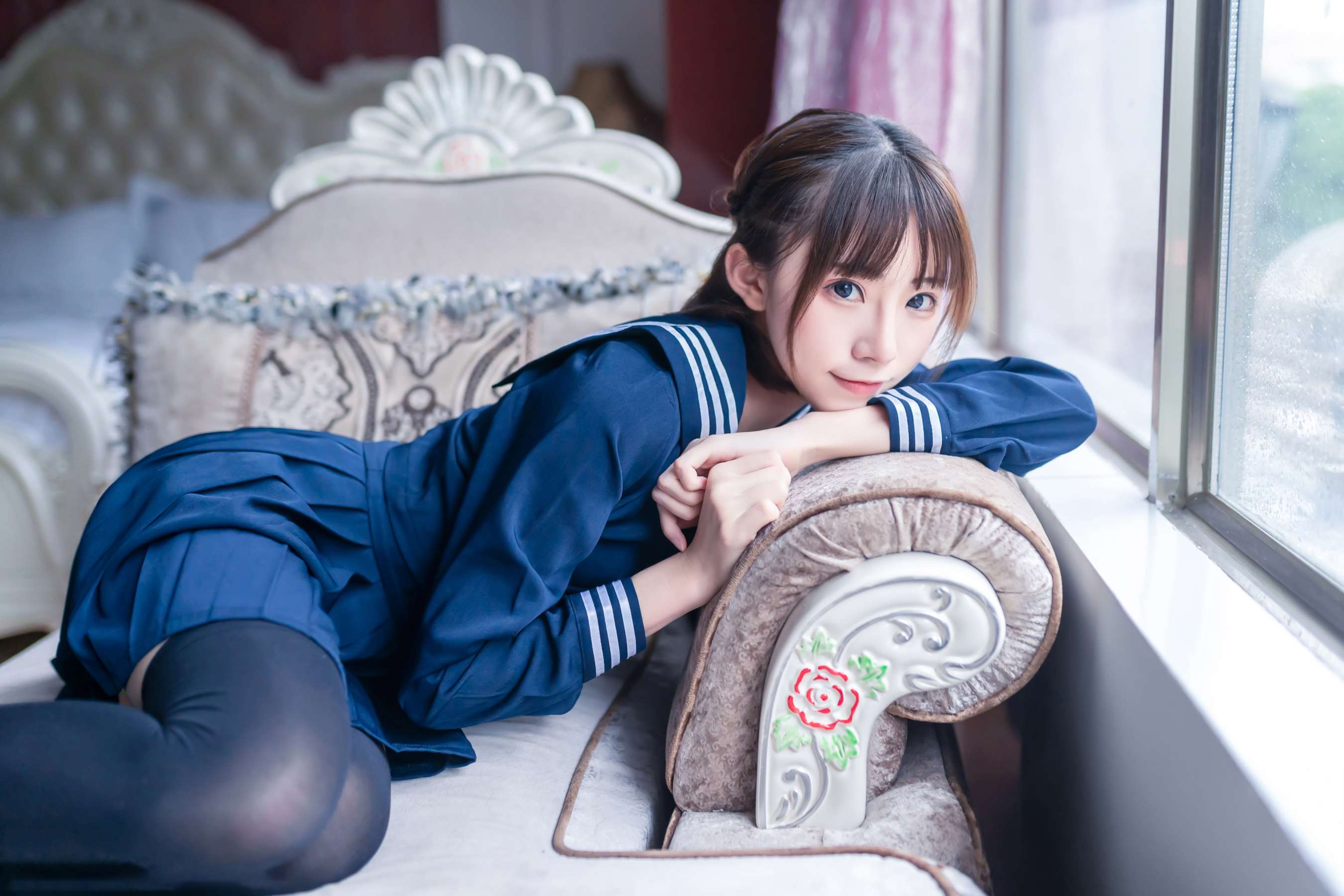 《少女JK制服の黑丝》作品图