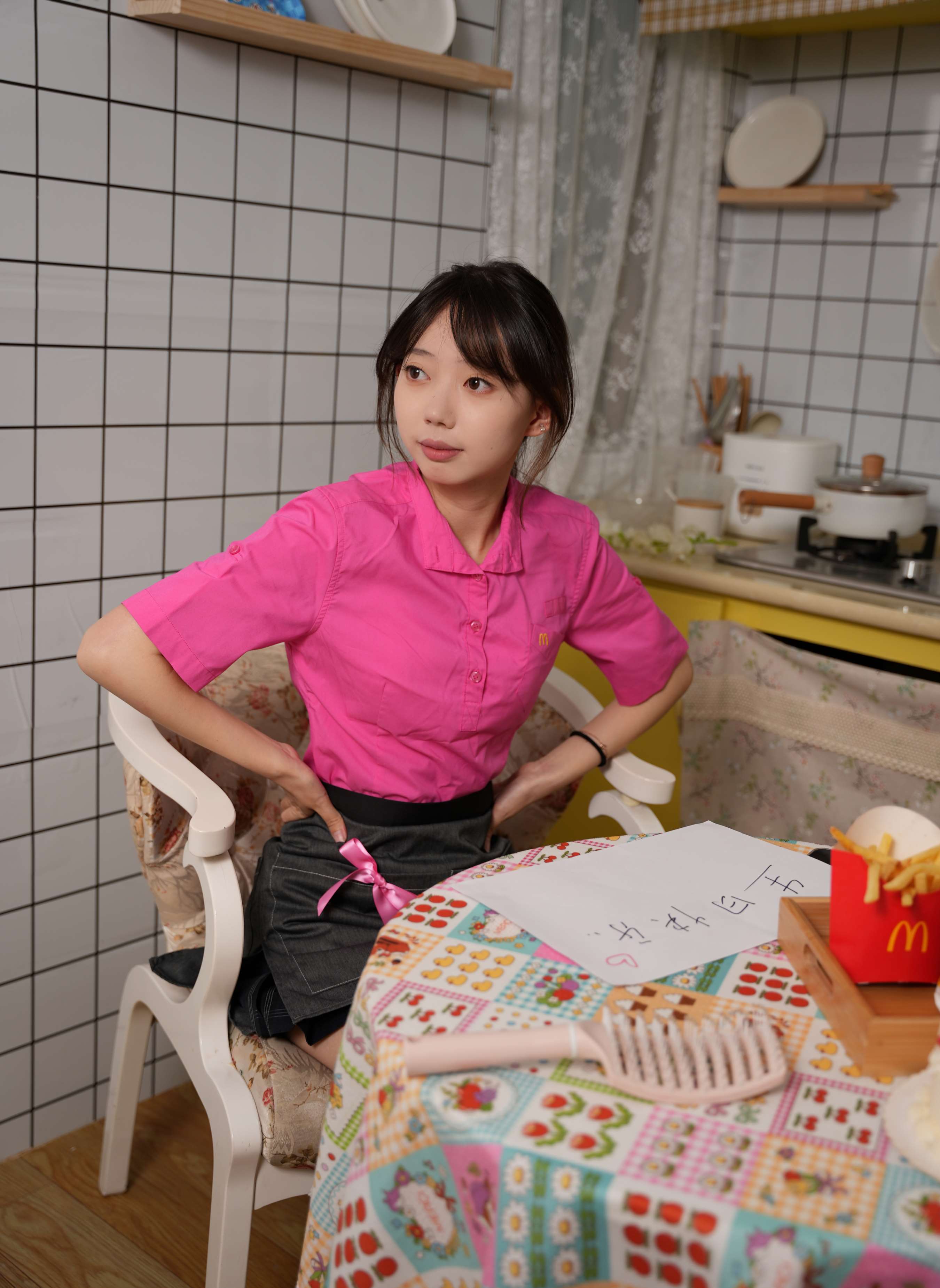 《若若-麦麦小粉制服真的超甜》作品图