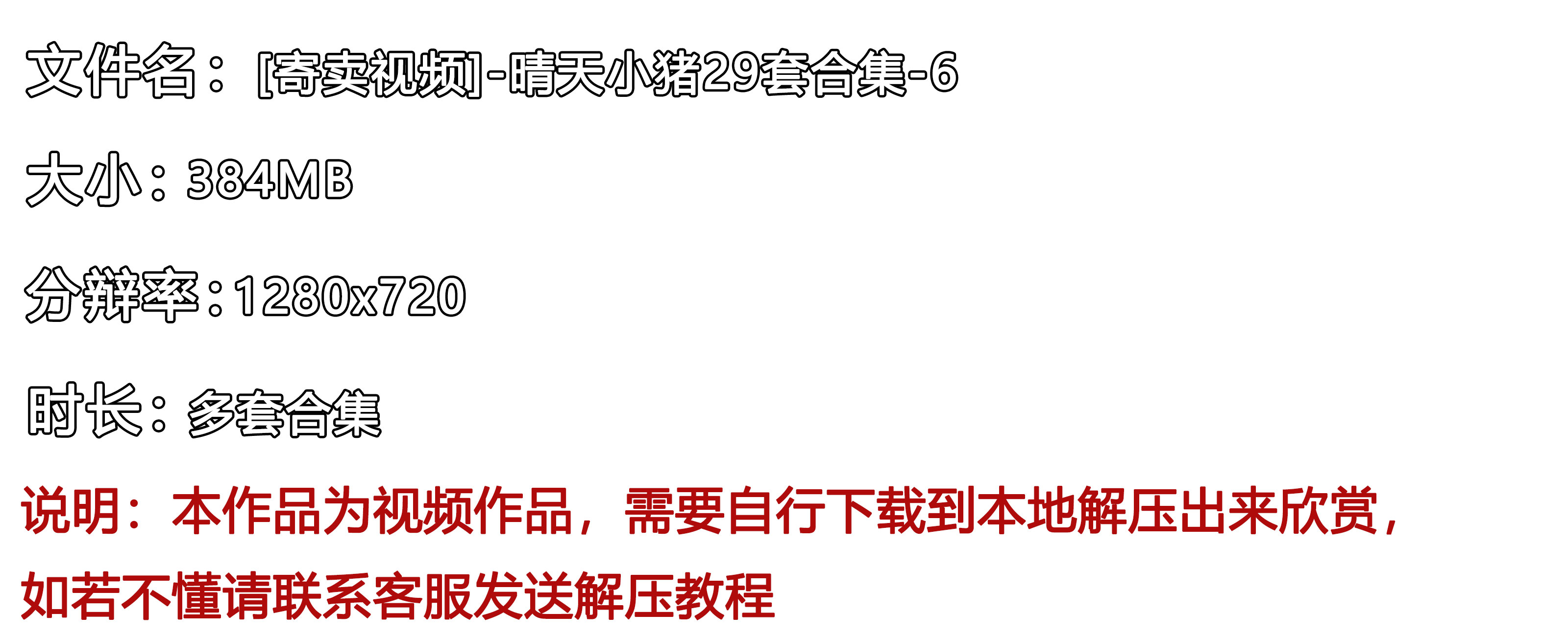 《[寄卖视频]-晴天小猪29套合集-6》作品图