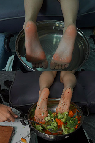 [视频]贞贞的食物美脚最后翻炒出锅香极了