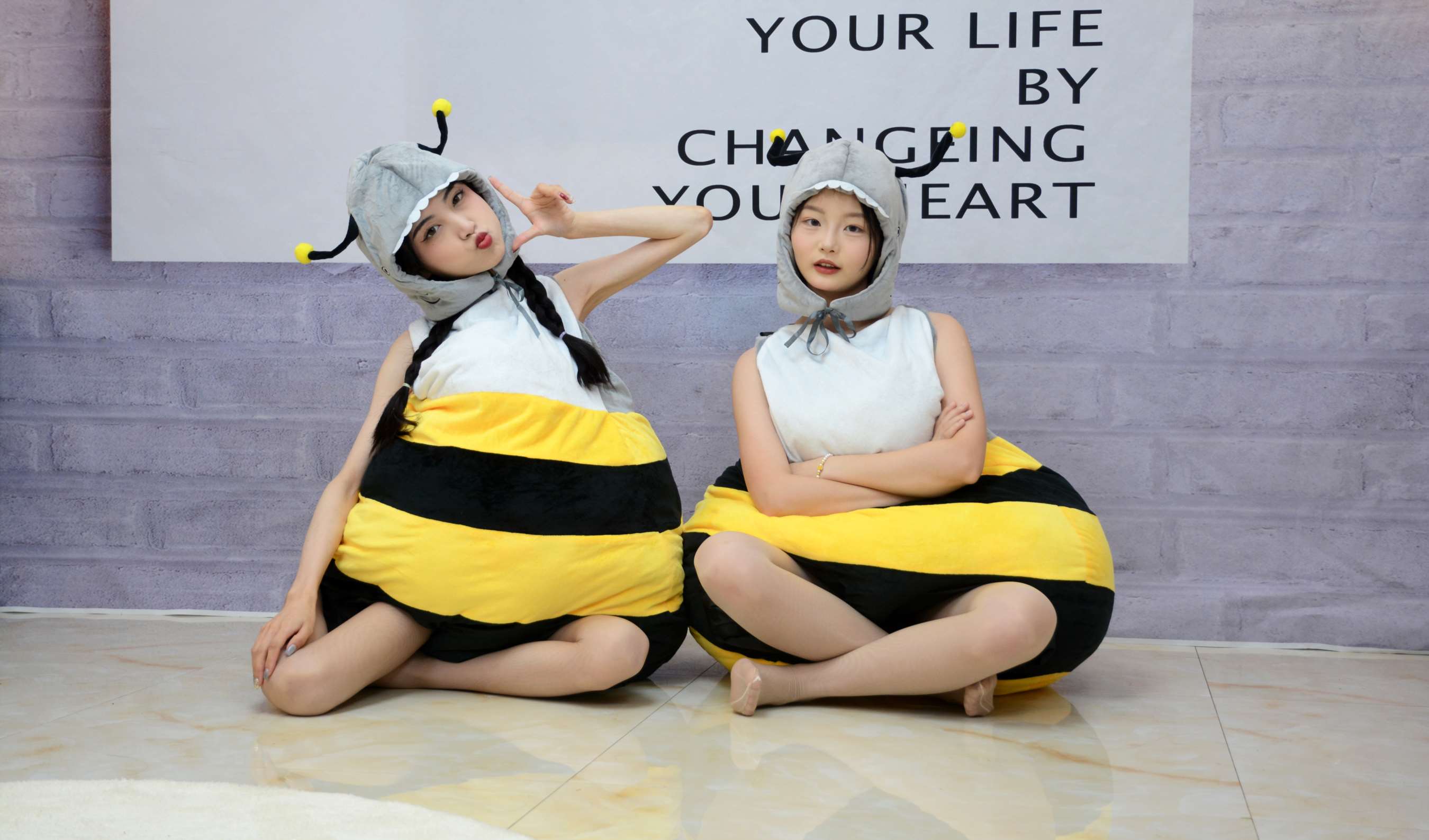 《柒柒、双双 两只小蜜蜂》作品图