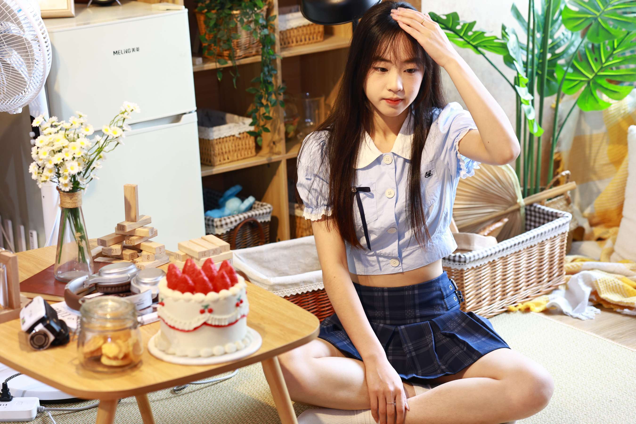 《Aubrey 棉袜の赤足》作品图