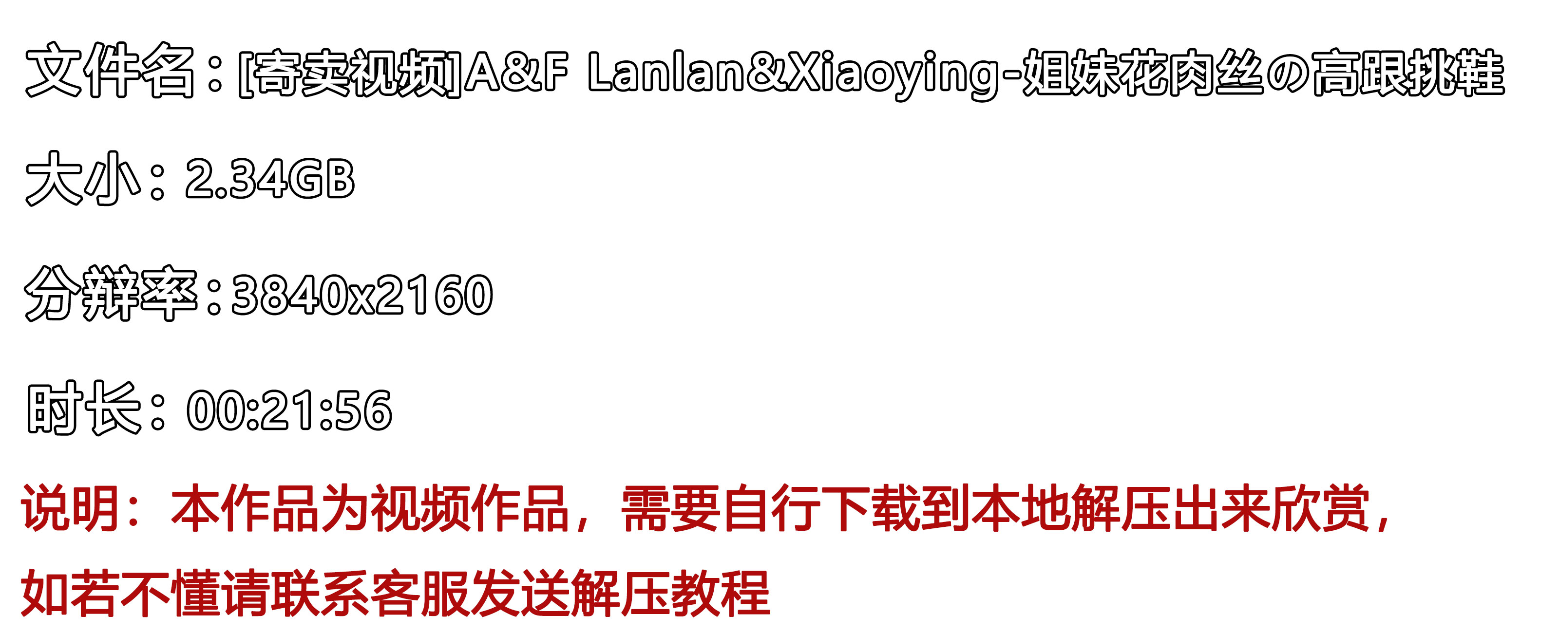 《[寄卖视频]A&F-Lanlan&Xiaoying-姐妹花肉丝の高跟挑鞋》作品图