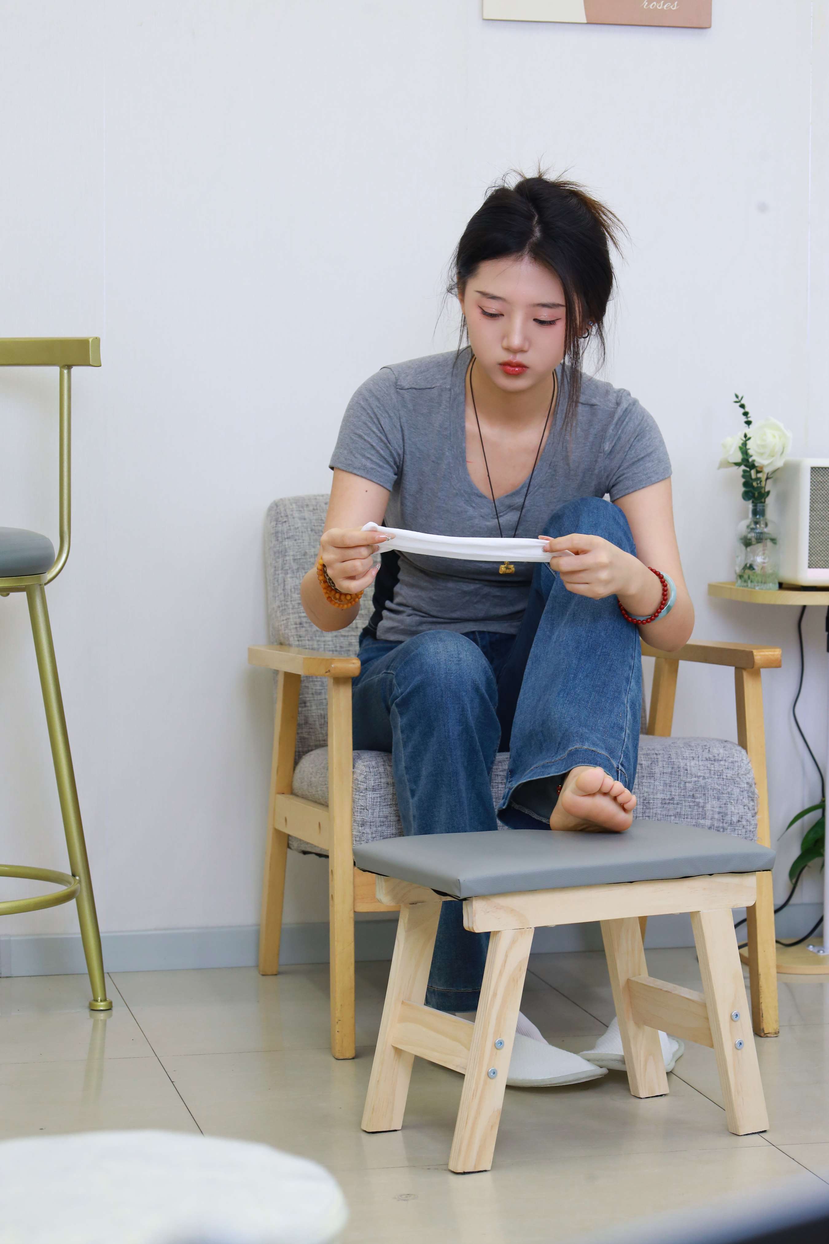 《子涵 棉袜、短肉丝、裸足》作品图