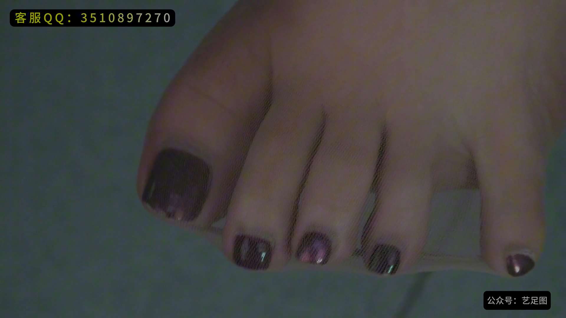 《[视频]姗姗超薄肉丝包裹着的白嫩美脚》作品图