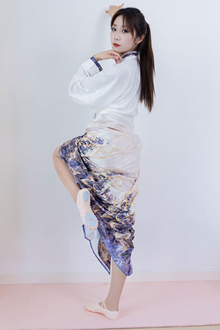泡泡-汉服、平底鞋、白棉袜、白船袜、薄肉丝